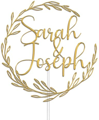 KreateSquare Personalised Cake Topper, Custom Name Party Cake Decoration