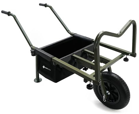 Eurocatch XXL Barrow - Fishing trolley - PU wheel NO MORE flat tires - Removable - Adjustable - Includes 600Dn storage bag - Transport trolley Extendable frame (75cm-100cm)