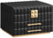 SONGMICS HOME ANAH Collezione - Scatola Portagioie 3 Ripiani con Specchio, Porta Gioielli, 2 Cassetti, PU con Cucitura, Effetto Fluttuante, 21,5 x 24 x 15,8 cm, Idea Regalo, Nero Inchiostro JBC183B01