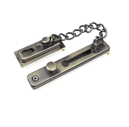 SynapSYA Türkettenschloss, Sicherheitskettenschutz aus Edelstahl, Feder, Diebstahlschutz, Presse, robuste, polierte Verriegelung, Schraubschutz, Zubehör TüRkette(B)