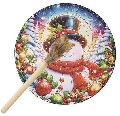 Schamanen-Handtrommel, Schamanen-Handtrommel, 25,4 cm (10 Zoll), Schamanenholz-Trommel mit Schlägel, Klangheilwerkzeug für spirituelle Musik, Heimdekoration,