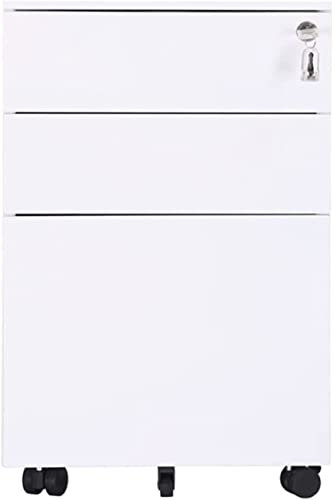 Aktenschrank aus Metall mit drei Schubladen für Heimbüro-Möbel, Eisenkommode, 30 x 45 x 60 cm