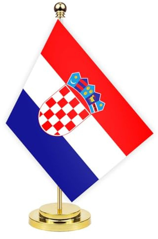 Kroatien Schreibtisch Flagge, 30cm großes kleines KroatenKroaten Banner im Freien, winziges Drucken Dekor für Büro Home Tisch desk Croatia