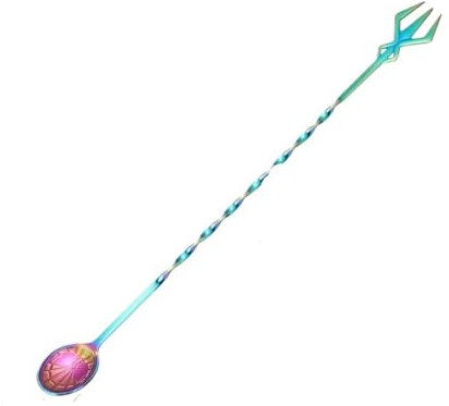RLVYTA Cocteleras Cuchara de cóctel en Espiral, cucharas para Revolver Barman de Acero Inoxidable, Mezclador de Bebidas y Whisky, Cocina Accesorios para Barra(Colorful)