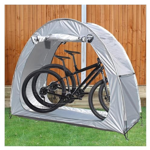 Outdoor Waterproof Bike Tent for 2/3/4/5 Bikes Splicable Motorcycle Shed with Electric Bike Cover Silver