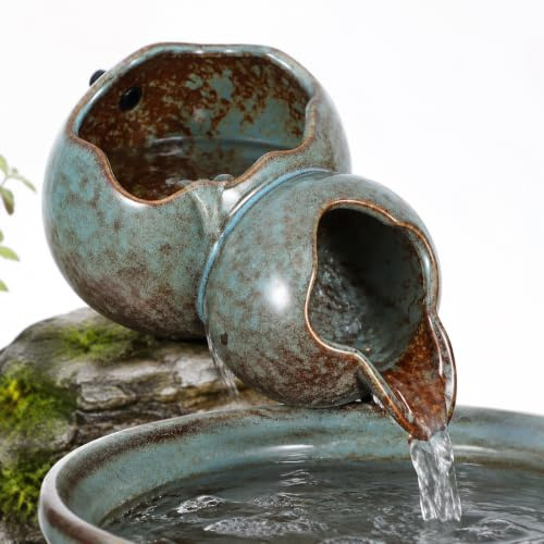 Milisten Bec De Fontaine: Sortie Céramique pour Bassin Et Cascade d'eau | Sortie de fontaine en céramique pour bassin, crée un écoulement d'eau fluide pour jardins et décorations aquatiques