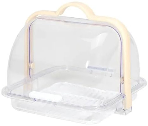 CGUOHU Panera Caja de Almacenamiento Transparente Multiusos, vajilla for Pan, Cuchara, Recipiente portátil Sellado, escurridor de Alimentos, Caja de Limpieza, 1 ud. para Guardar Pan