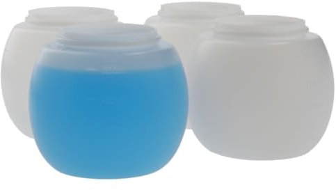 Plastic flessenshop 4x Waschkugel 230 ml – Dosierkugel Flüssigwaschmittel – Waschkugeln für Waschmaschine – HDPE - BPA-frei – nicht zerbrechlich – Waschball bis 65 Grad, 4 Stück