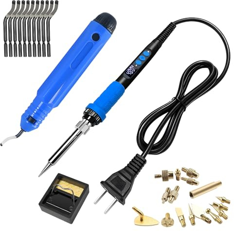 BAUSATZ 90W Digital Soldering Iron Kit, Internal Heating Soldering Iron, Heat Set Insert Tool, Deburring Tool 3D Printing Tools Kit 29PCS 3D Printer Accessories