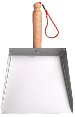 Metall-Schaufel, 11,5 x 14 x 4 cm, Edelstahl, breite Kehrschaufel, tragbares Kehrzubehör, kleine Kehrschaufel für Küche, Schreibtisch, Kamin, Wohnzimmer, Schlafzimmer, Garage, Wohnmobil, Innen- und