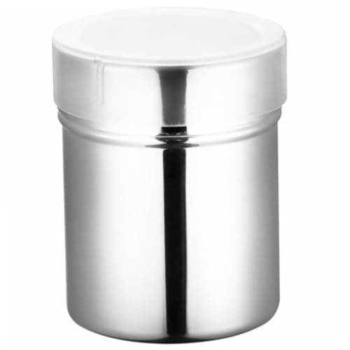 Mikikit Recipiente Para Polvo De Acero Inoxidable Lata De Especias Para Almacenar Condimentos Para Saleros y Pimenteros Cocina