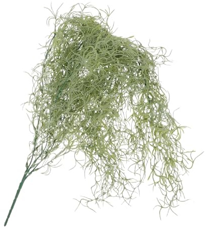 SUPVOX Realistic Artificial Succulent Plants Easy Maintenance with Light Green Plastic Moss and Reusable Decorative Fake Grass for Indoor and Office Wall Decoration