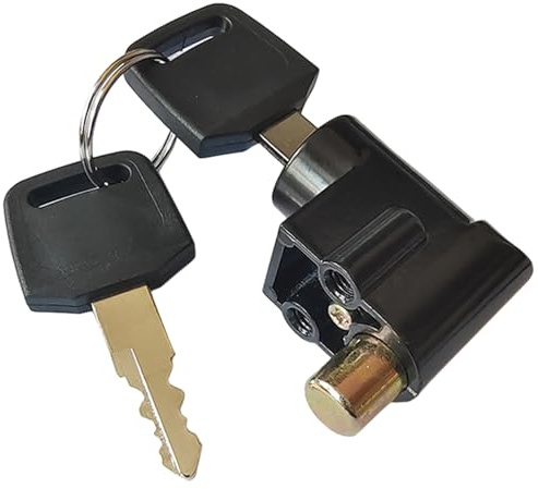 Bloccaggio batteria RV Sicurezza metallica anti-fuga portatile Chiave Ebike Accensione Blocco batteria RV Blocco con 2 chiavi per scooter per bici elettriche per motociclette, parti degli accessori p