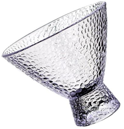 FUNNETOYU Martini Glass Hammered Glass Footed Elegant Style Goblet for Party Decor