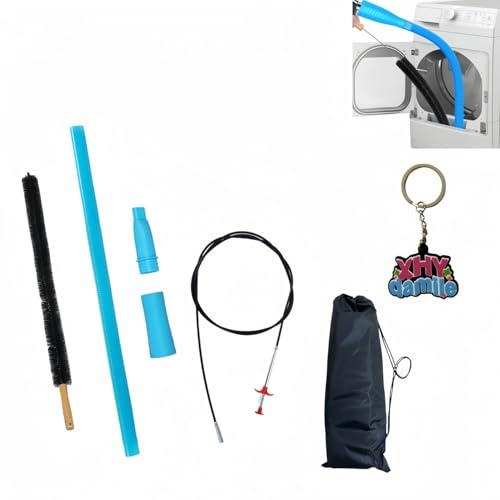 Universal Dryer Vent Cleaner Kit,Flexible Sink & Pipe Cleaner Tool,3 PCS | Include Vacuum Hose Attachment Accessories Lint Brush,Unclogging Clip,effectively clean and unclog dryer duct systems