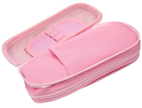 DIYEAH Großes Federmäppchen mit Einhorn Motiv Stifteetui mit Doppeltem Lagen Design aus Eva und Polyester Rosa Große Kapazität zum Organisieren von Schreibwaren Geeignet für Rucksack