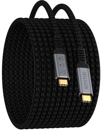 HOTUTUKI usb c datenkabel 6m Kompatibel mit Thunderbolt 4/3,USB C 3.2 Gen2 x 2 high speed 20Gbps 100W 20V/5A,5K@60Hz 4K@120Hz,typ c auf type c Video Kable für VR,USB C Monitor,SSD