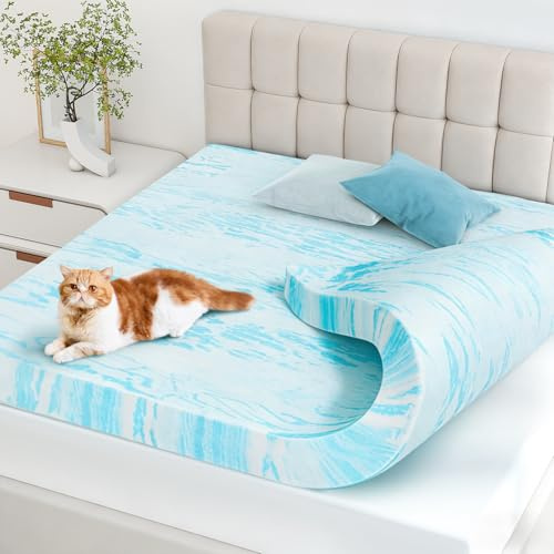 NEWBULIG Mattress Toppers Memory Foam Twin, 4 Inch Thick Bed Topper Pad Cooling Gel Infused Soft Comfy Padding Breathable for Sleeper Sofa Couch RV Camper, CertiPUR-US Certified