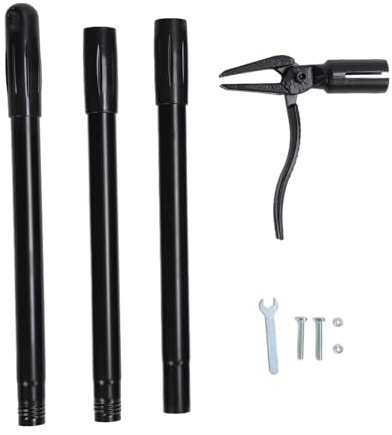 Herramienta de Deshierbe con Mango Ergonómico Largo, Extractor de Malezas Ajustable 163cm, Sección de 4 Partes - Protección de Rodillas y Espalda, Uso Fácil y Duradero para (3 Secciones de 128 cm /