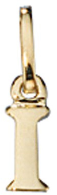 Buchstabe ' I ' Ketten Anhänger Goldanhänger 333 Gold Einhänger Unisex