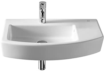 Roca,Hall,Lavabo de porcelana mural o de sobre encimera,Blanco,650mm x 420mm x 145mm,A327620000