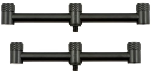 Fox Black Label 3-Rod QR (19 & 22cm) Buzzer Bar Narrow - 2 Buzzerbars zur Montage auf Banksticks, Rutenhalter zum Karpfenangeln, Ruten Halter für Bissanzeiger