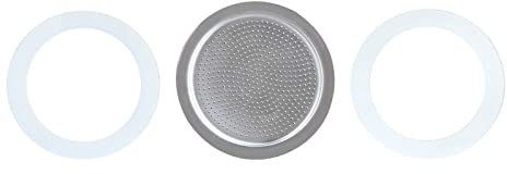 Stovetop Espresso Maker Replacement Silicone 6 Cup Size Gasket Seals and Filter Screen for Easyworkz Moka Pot