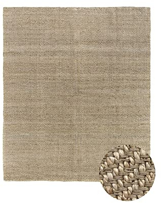 HAMID - Tappeto in Juta Alcazar 100% Fibra di Iuta Naturale - Tappeto Morbido e ad Alta Resistenza - Tessuto a Mano - Soggiorno, Camera da Letto, Tappeto Corridoio - (Naturale, 250x200cm)