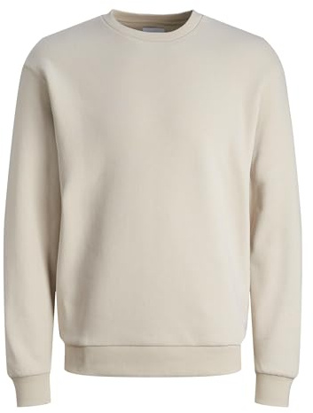 JACK & JONES Herr Jjebradley Sweat Crew Noos Jnr Maillot de survêtement, Beige, 164