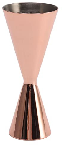 Jigger à cocktail en acier inoxydable 1/2oz Cocktail Double Jigger pour la maison (placage de cuivre)