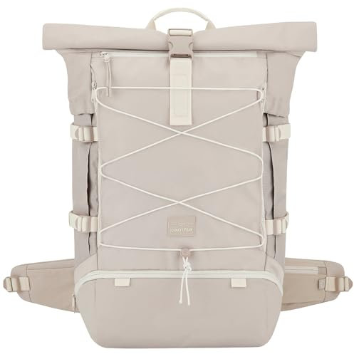 Johnny Urban Reiserucksack Damen & Herren Sand - Allen Travel XL - 48L Rolltop Rucksack Groß - Idealer Backpack für Reisen Ausflüge Trips - Wasserabweisend