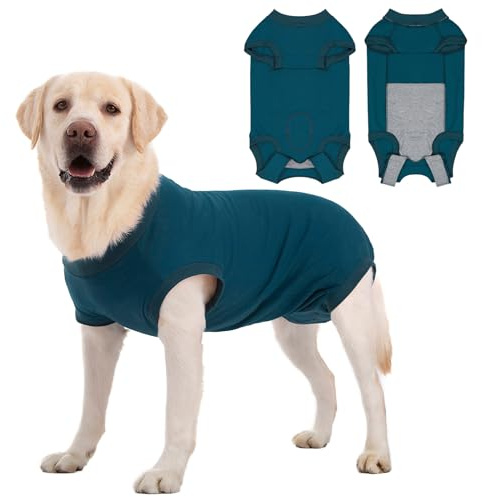 Axcimond Combinaison de Recuperation Chien Body Chienne Post Operatoire Protection Chien Body Chirurgical Chemises pour Chiens Femelle Male après Stérilisation Alternative Collerette Chiens Operation