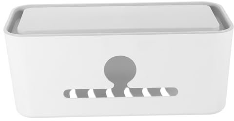 Homoyoyo Kasten Draht-Organizer Kabelführungshalter Kleines Regal Für Die Wand Telefon Charms Wickler Organisation Für Die Küche Schlafzimmer Organisieren Saftiger Aufkleber Gewebe Weiß