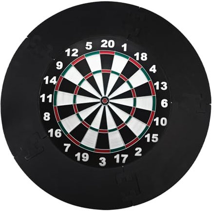 HOMURY 5-teiliger Dartscheibe Schutzring: Dart Catchring Surround, Dartscheiben-Einfassung, Dartboard-Rückseite für die Garage Wandschutz Backboard Protection, 44 x 13 x 2cm - Schwarz