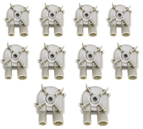 HECASA 10Pcs 3363394 Washer Drain Pump Compatible with Direct-Drive Washing Machines Whirlpool, Kenmore, KitchenAid Plastic Replacement for 3363892 3352496 PS11741242 WP3363892VP