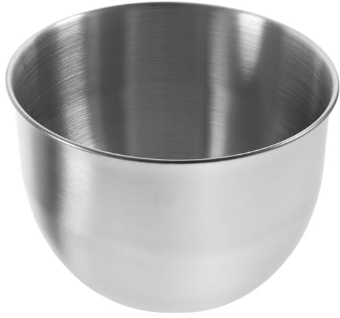 Garneck Deep Mixing Bowl and Dough Mixing Stainless Steel Large Capacity Sturdy Metal Prep Bowl with Anti-Splash Design for Kitchen Use for Home Baking