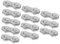 NIYANGLE 1 Set Mandrino Per Fune Serracavo in Acciaio Inossidabile Fibbia A Filo Morsetto Di Giunzione A Bullone Diviso Fermagli Per Funi Metalliche Serracavi Silver 12 Pezzi