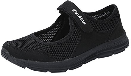 Chanpning Chaussure De Marche Femme Ete en Mesh Basket Légères Respirantes Baskets Orthopédique À Plateforme sans Lacets Confortables Antidérapante Sneaker Mode Et Sport
