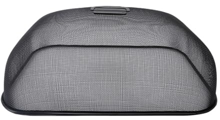 FLCPJGV Cloche Alimentaire en Maille, Couverture pour Nourriture avec Poignée, Cloche Alimentaire Anti Insectes Anti Mouche, pour Assiettes de Service, Dôme Cuisine pour Pique-Nique, Extérieur, Noir