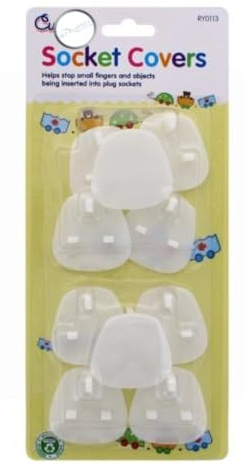 10x Plug Socket Covers for UK, Child-Proof Safety Set Socket Covers for Maximum Protection