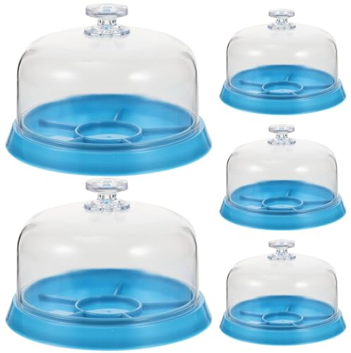 TEMPNAP Boîte de Rangement Plastique Couvercle de Mouvement Horlogerie pour Réparation Montre 5 Pièces Compartiments Protecteur Solide pour Montres