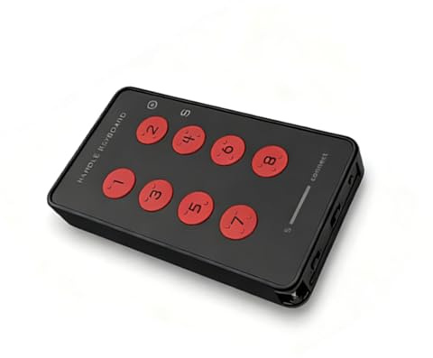 Plyisty Programmierbare -Tastatur, 8 Makrotasten mit Dreifachmodus (USB/2,4 G/BT), Handtellergroßes Einhand-Tastenfeld für Gaming, Workflow und Plattformübergreifende Steuerung