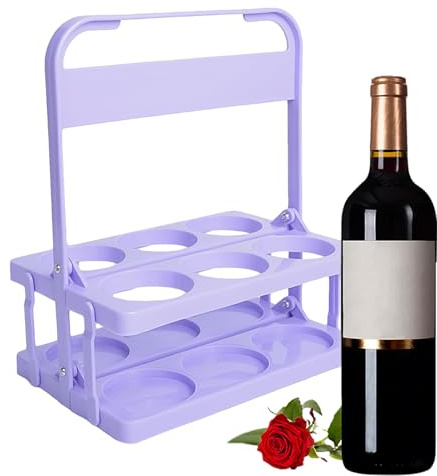Porte-bière avec poignée,Porte-bière - Porte-gobelet Pliable à 6 Trous pour Livraison | Collecteur de Boissons Portable avec poignée pour Restaurant, Camping, Pique-Nique, Barbecue de Jardin