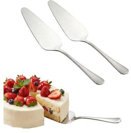 2 Stk Tortenheber Edelstahl, Kuchenheber Löffel Cake Besteck Kuchenschaufel | Küchenhelfer Tortenmesser, Hochzeit Tortenschneider Set,für Geburtstagstorte Pizza Dessert zum Partys Restaurants Küchen