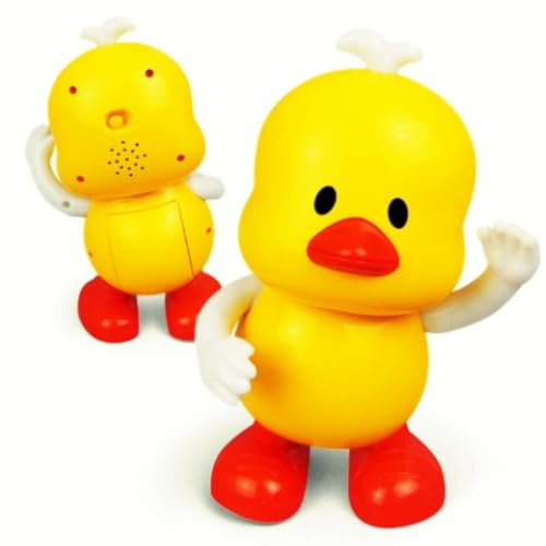 Dancing Duck Toy with LED Lights & Music, Walking Singing Interactive Toy for Toddlers, Montessori Sensory Baby Toy Glowing Animated Twisting Gift of Lighting Up Toy for Girl Boy Kid