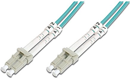 DIGITUS Cable de fibra óptica OM3 – 15 m – LC a LC – Cable de FO dúplex