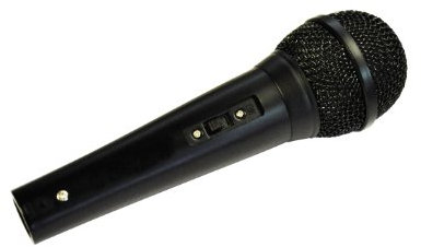 Mr Entertainer Switched Plastic Bodied Vocal Microphone complete with 3 m XLR to XLR Lead