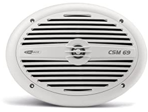 Caliber Meereslautsprecher - Bootslautsprecher - Build -In - IP56 Waterresistant - UV -Beschichtung - Set von Zwei Lautsprechern - CSM69-NEW - 180 Watt - weiß
