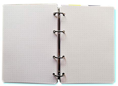 tipome. com Ersatzpapier für Ordner A5 mit 4 Löchern (200 gepunktete Blätter)