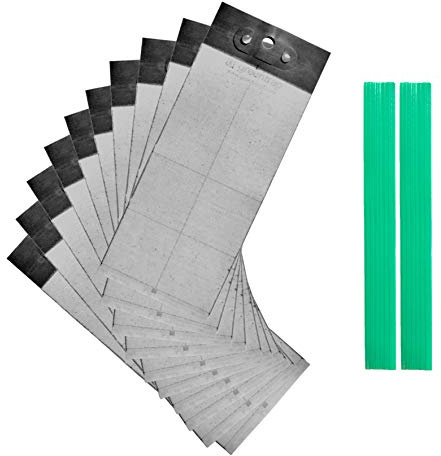 Greentrap Insektenfalle mit Schutzpapier - 10 Stück mit doppelseitigem Kleber + Kabelbinder zum Aufhängen (Schwarz)